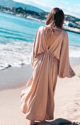 Beige CORNELIA long dress