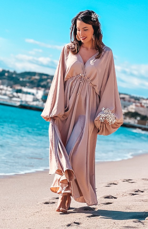 Beige CORNELIA long dress