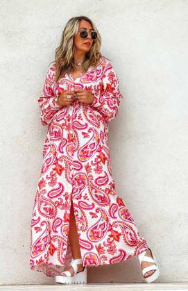 Fuchsia MANON long dress