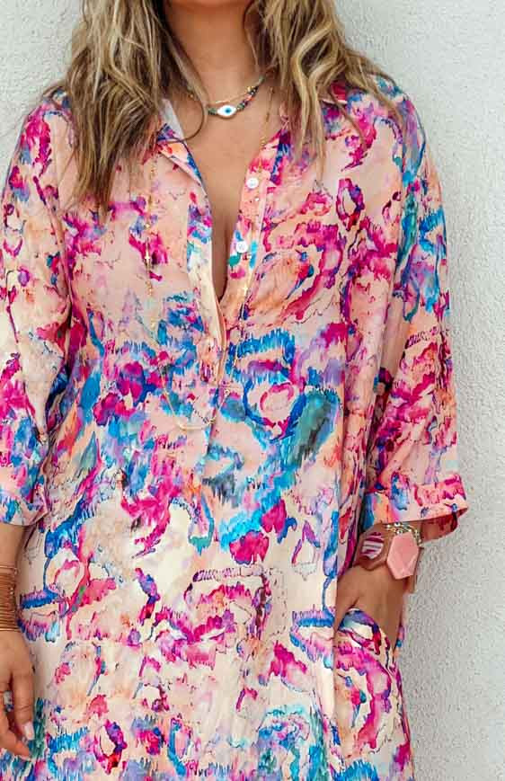 Robe NOANE courte manches 3/4