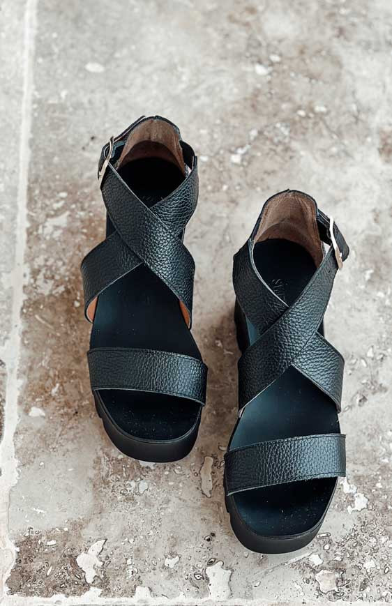 Black SUBWAY sandals