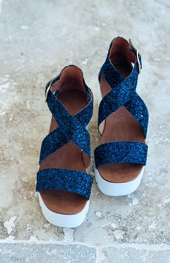 Navy blue SUBWAY sandals