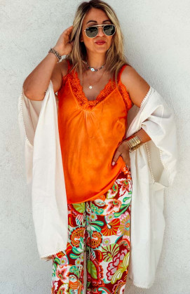 Orange LOUSSINE sleeveless top