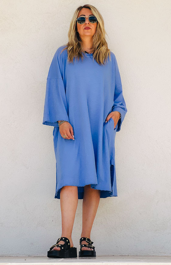 Robe CASSIDY courte bleue