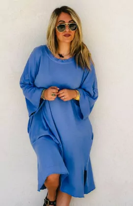 Robe CASSIDY courte bleue