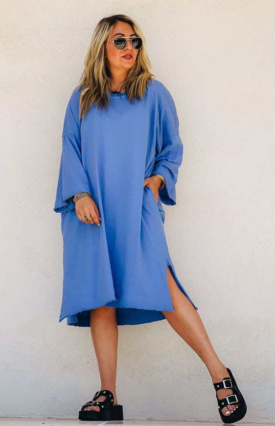 Robe CASSIDY courte bleue