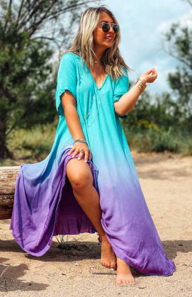 Turquoise SUZY long dress,...