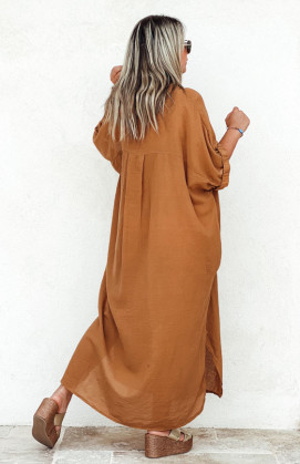 Caramel SOLANGE long short-sleeved dress