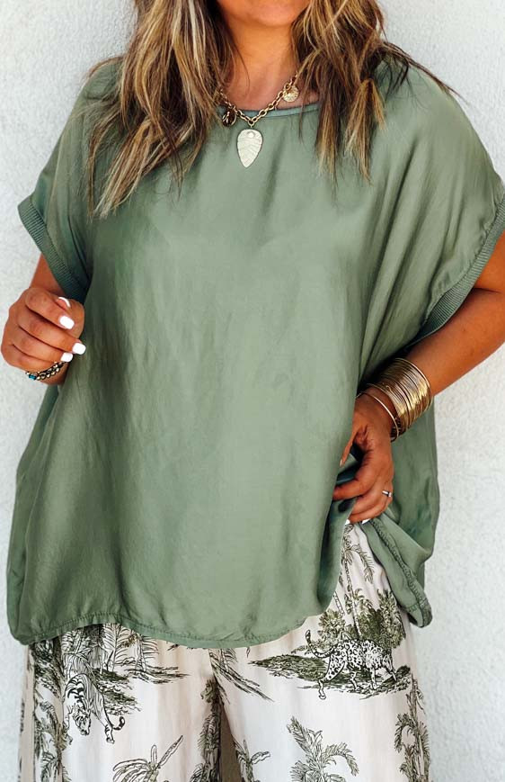 Khaki CYRIL short-sleeved t-shirt