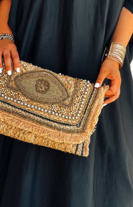 Gold HARMONY clutch bag