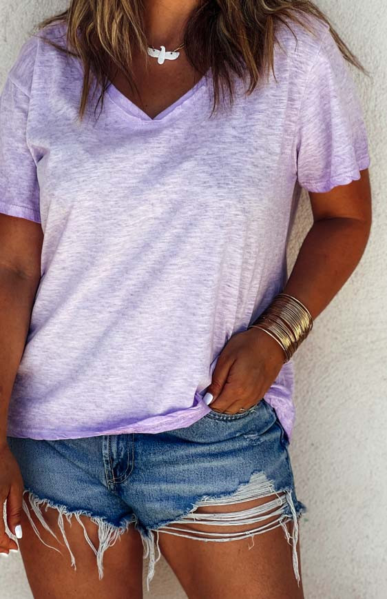 Lilac TRAVIS short-sleeved t-shirt