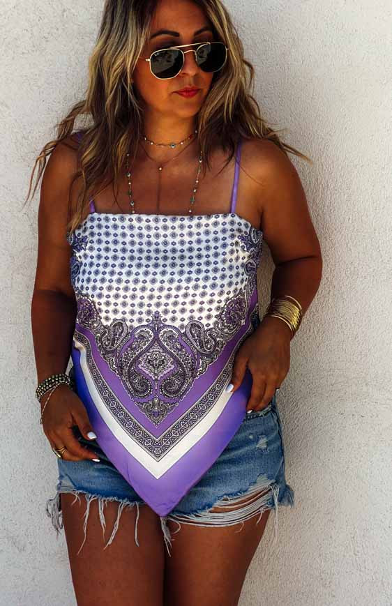 Purple BRITNEY sleeveless top