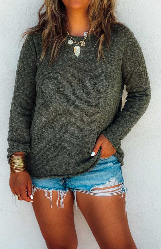 Khaki BOBBIE pullover