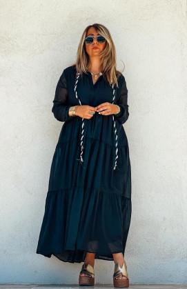 Black NADEGE long dress