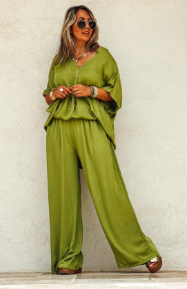Green MAÉ short-sleeve blouse