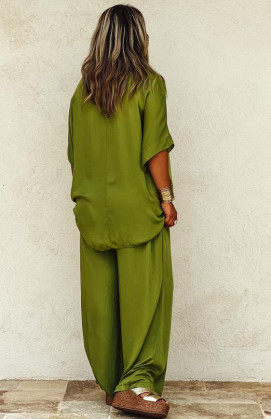 Green MAÉ short-sleeve blouse