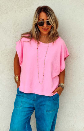 Pink LEO short-sleeved t-shirt