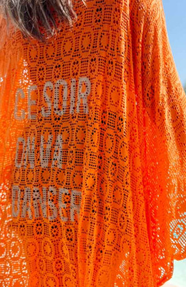 Robe kaftan LILOU courte orange