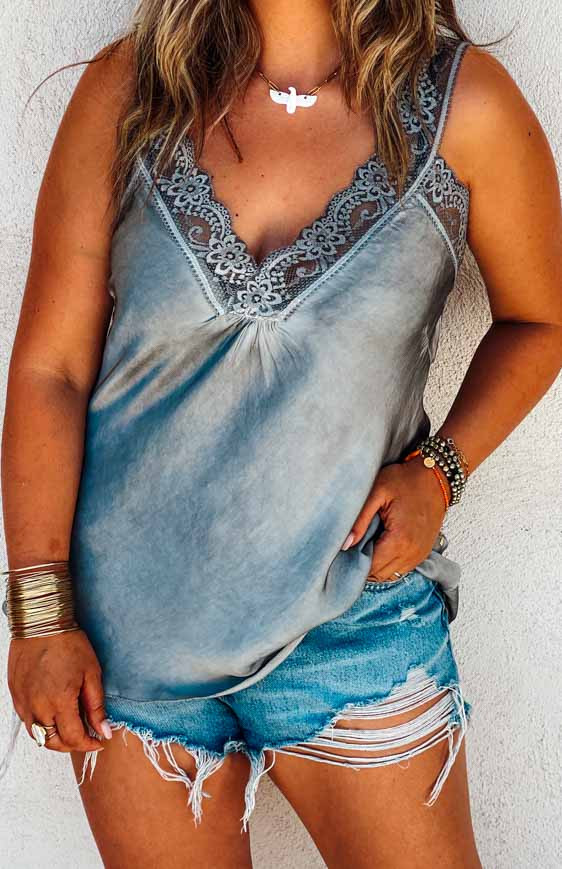 Grey LOUSSINE sleeveless top