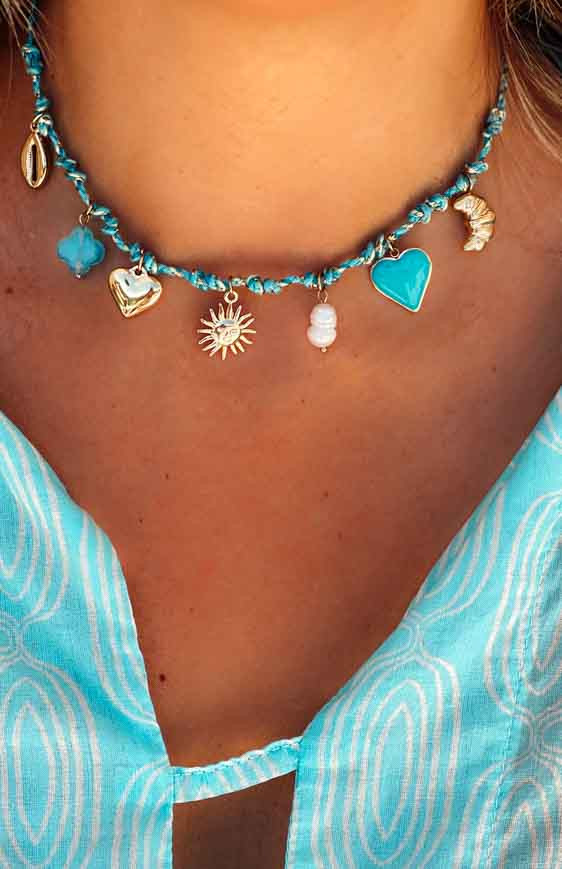 Collier TOSCA bleu clair