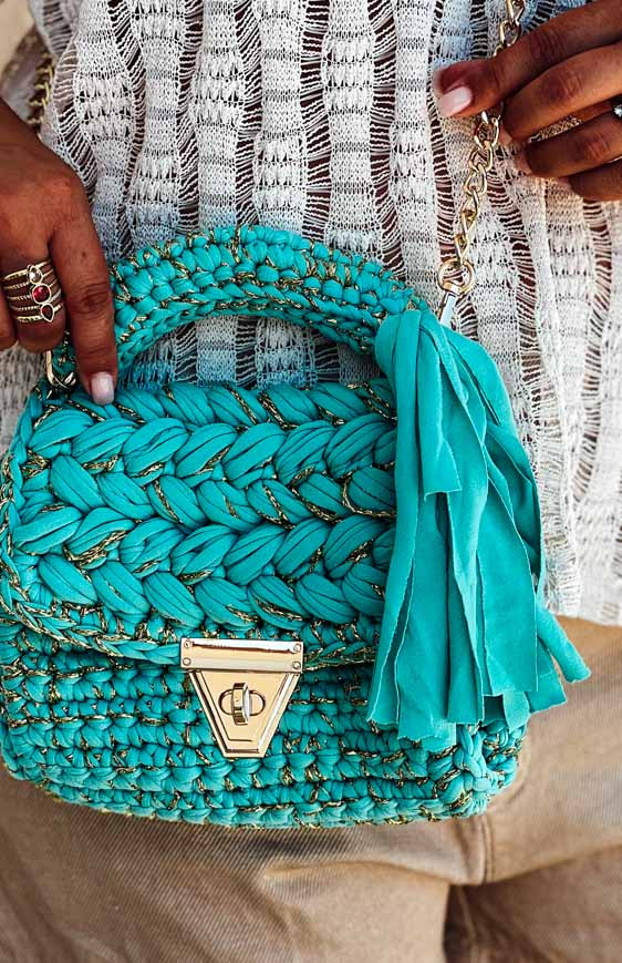 Sac DOTTY petit modèle turquoise