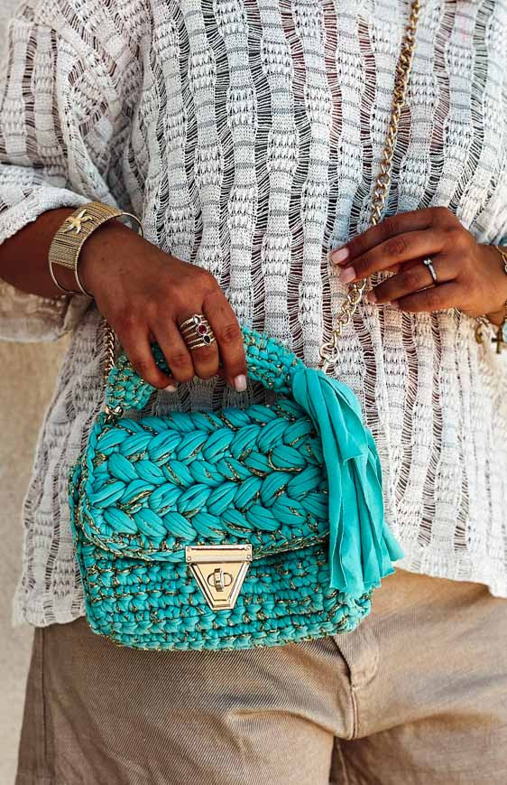 Sac DOTTY petit modèle turquoise