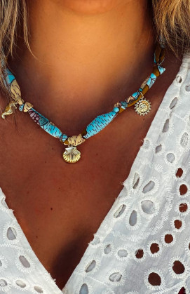 Blue HERMAN necklace