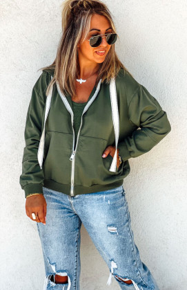 Khaki JESS zipped jacket