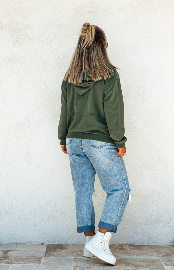 Khaki JESS zipped jacket