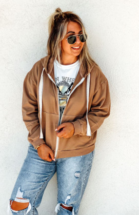 Camel JESS zipped jacket