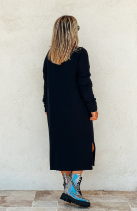 Robe pull JODIE longue noire