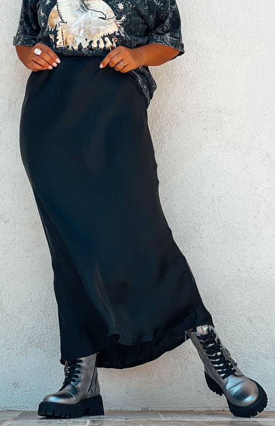 Black AMALYA long skirt