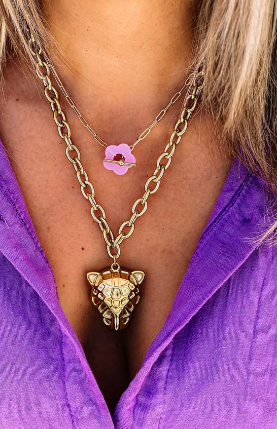 Collier FLOWER lilas