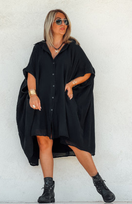 Black DONATELA 3/4-sleeve tunic