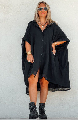 Black DONATELA 3/4-sleeve tunic