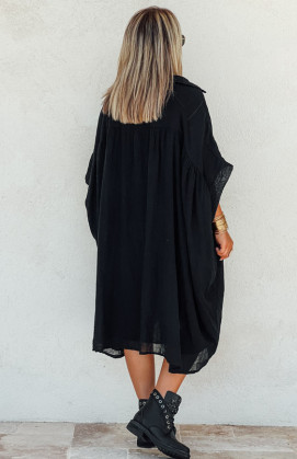 Black DONATELA 3/4-sleeve tunic