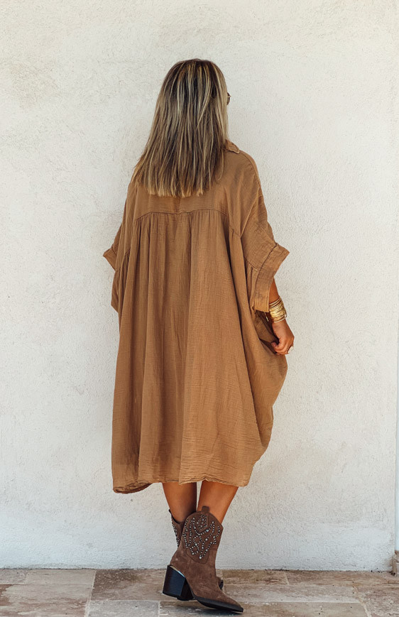 Tunique DONATELA manches 3/4 camel