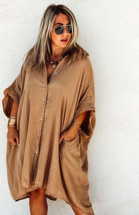 Camel DONATELA 3/4-sleeve tunic