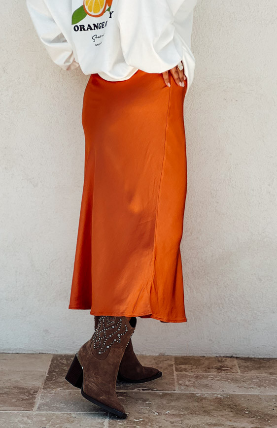 Orange FRYA long skirt