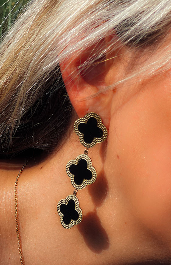 Black IZIA earrings