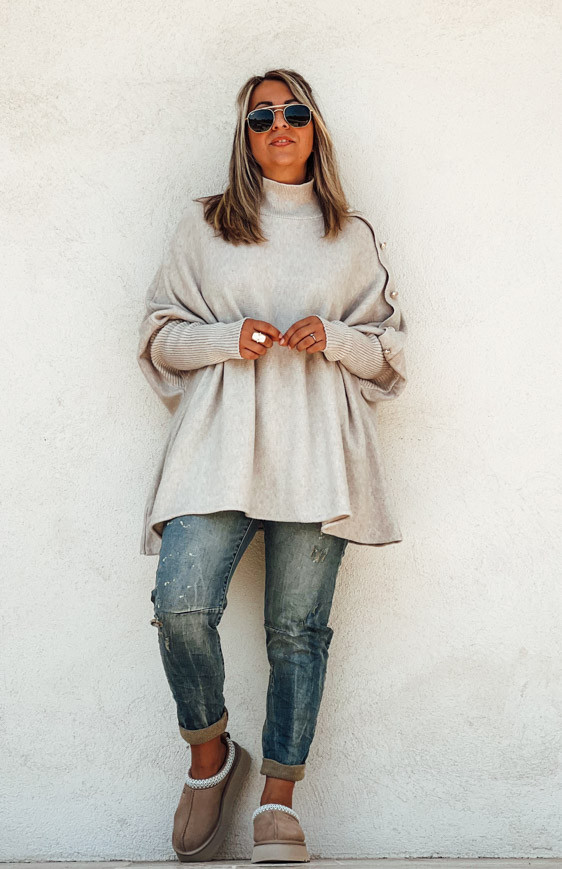 Beige ROMEO long pullover