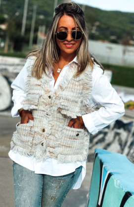 Beige VALENTIN cardigan