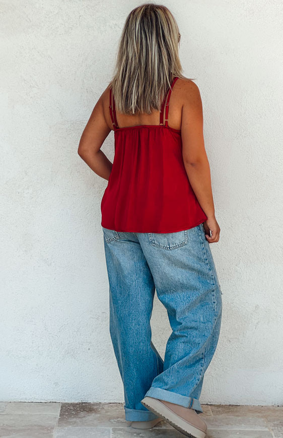 Burgundy RUBY with straps top