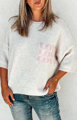 AMORE 3/4-sleeve sweater