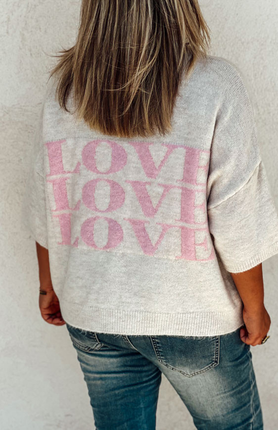 AMORE 3/4-sleeve sweater