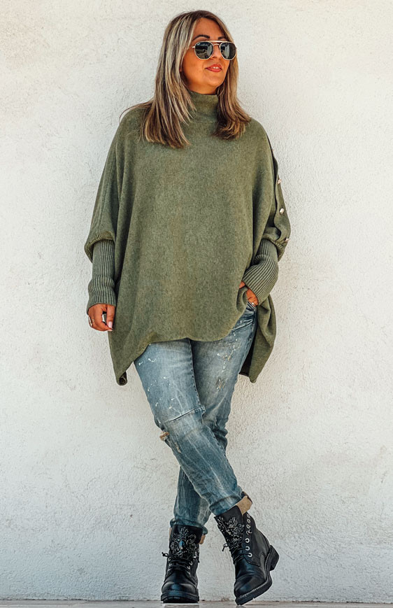 Khaki ROMEO long pullover