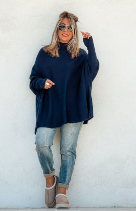 Deep blue ROMEO long pullover