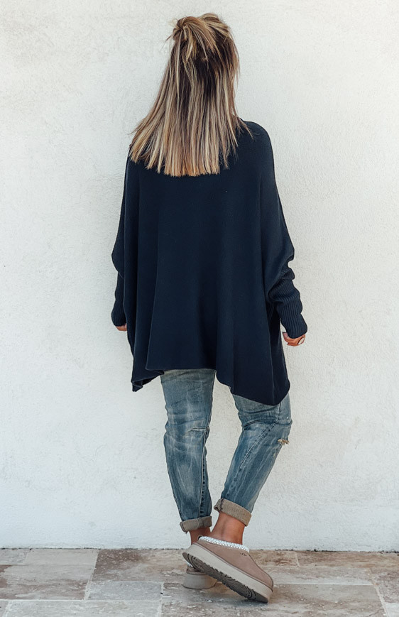 Pull ROMEO long bleu foncé