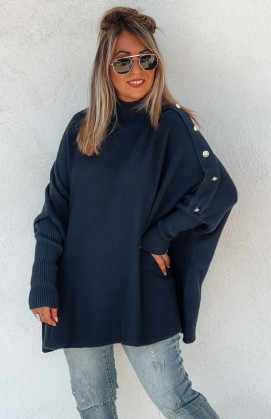 Pull ROMEO long bleu foncé