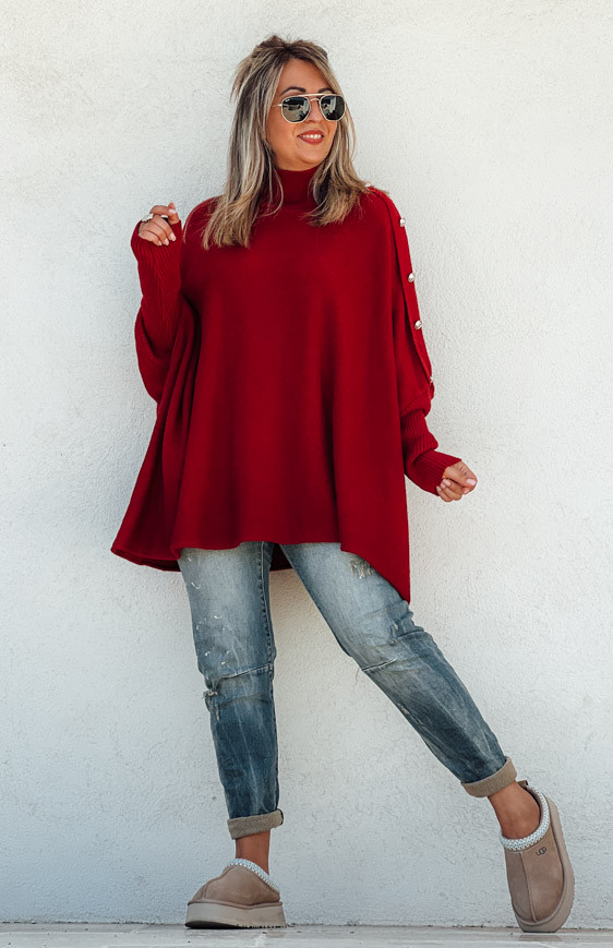 Burgundy ROMEO long pullover